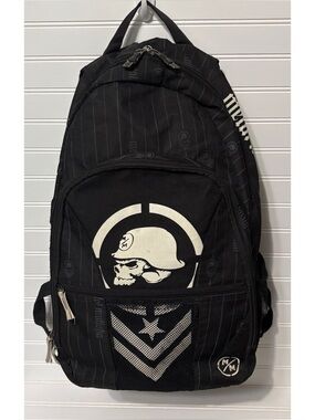 METAL MULISHA Vintage Y2K Black White Skull Logo Laptop Backpack Bag